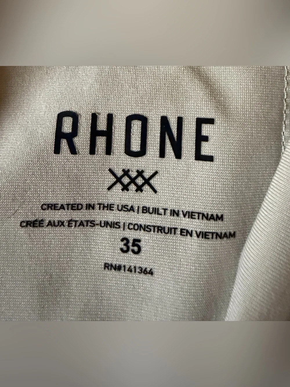 Rhone Commuter Pants Mens 35 Beige Technical Performance Trousers Golf 100161